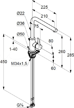 Смеситель для кухни Kludi L-ine S 408033975